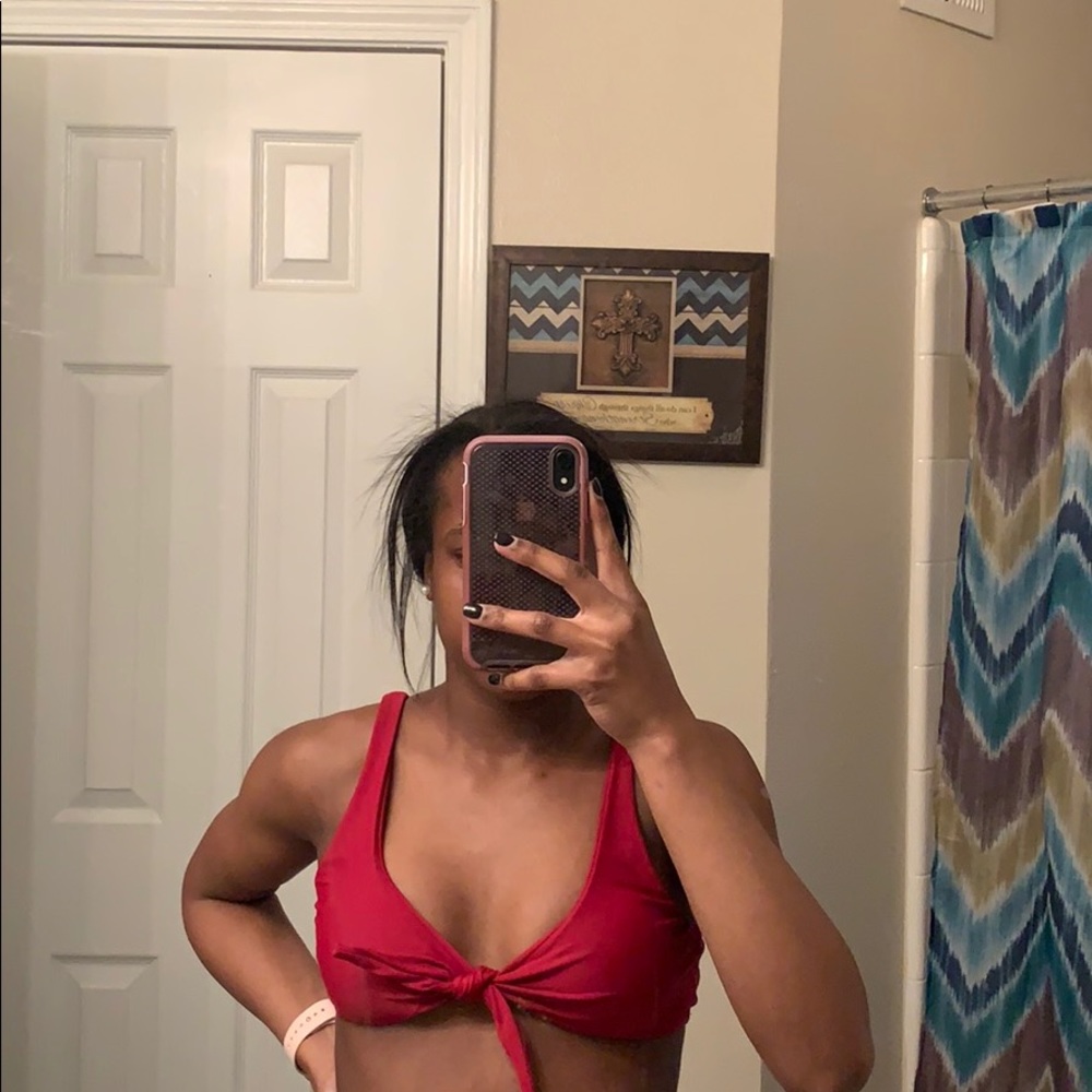 red zaful bikini top